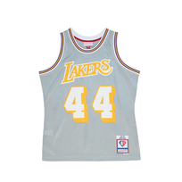 Mitchell and Ness LA Lakers Men's M&N 75th Silver Anniversary Jerry West #44 Swingman Jersey