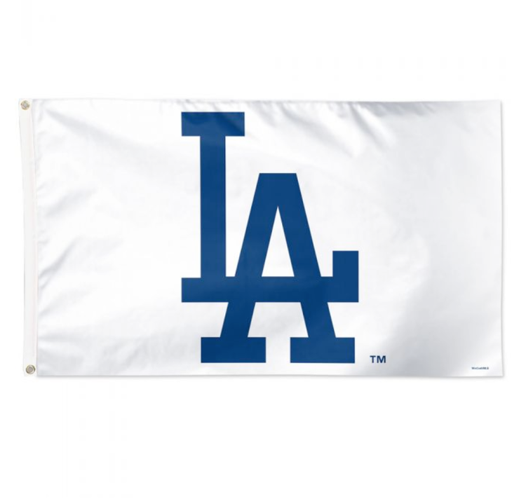 Wincraft MLB Los Angeles Dodgers LA Deluxe 3'x5' Flag White
