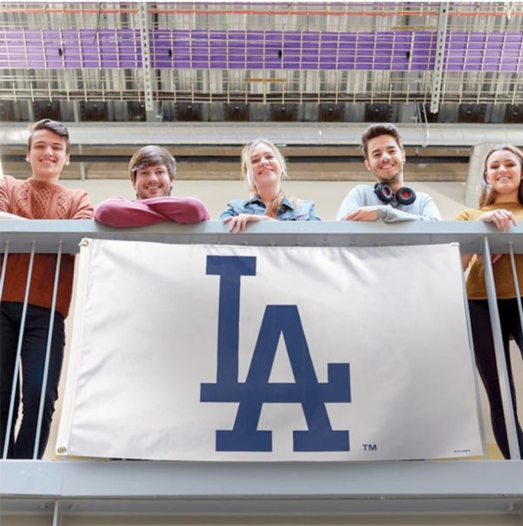 Wincraft MLB Los Angeles Dodgers LA Deluxe 3'x5' Flag White