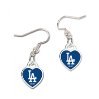 Wincraft MLB Los Angeles Dodgers J-Hook Earrings w/3D Heart