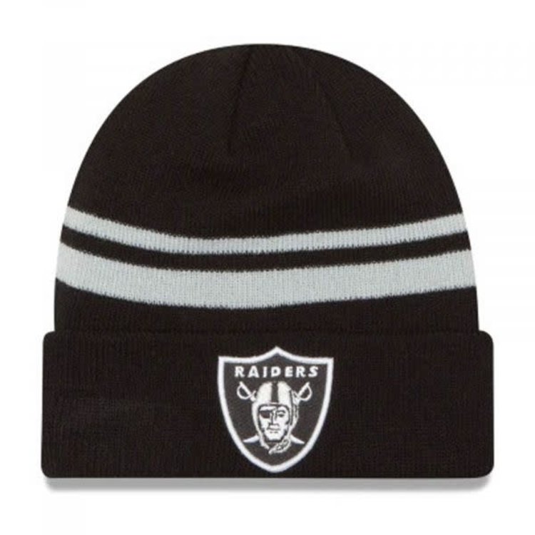 New Era Raiders Cuffed Striped Knit
