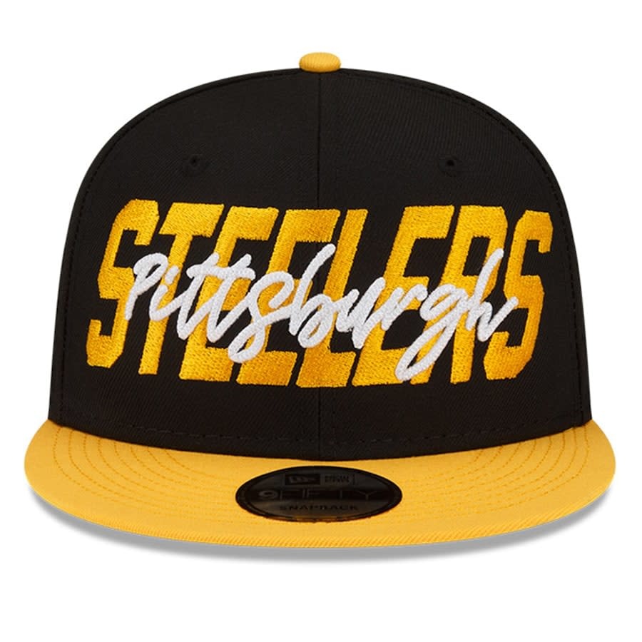 Pittsburgh Steelers New Era Main Script 9FIFTY Snapback Hat - Black