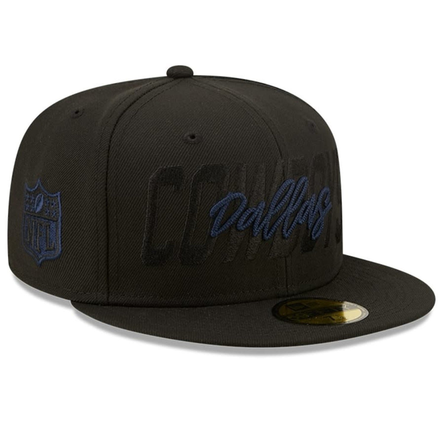 New Era Dallas Cowboys Script 59FIFTY Mens Fitted Hat (Blue)