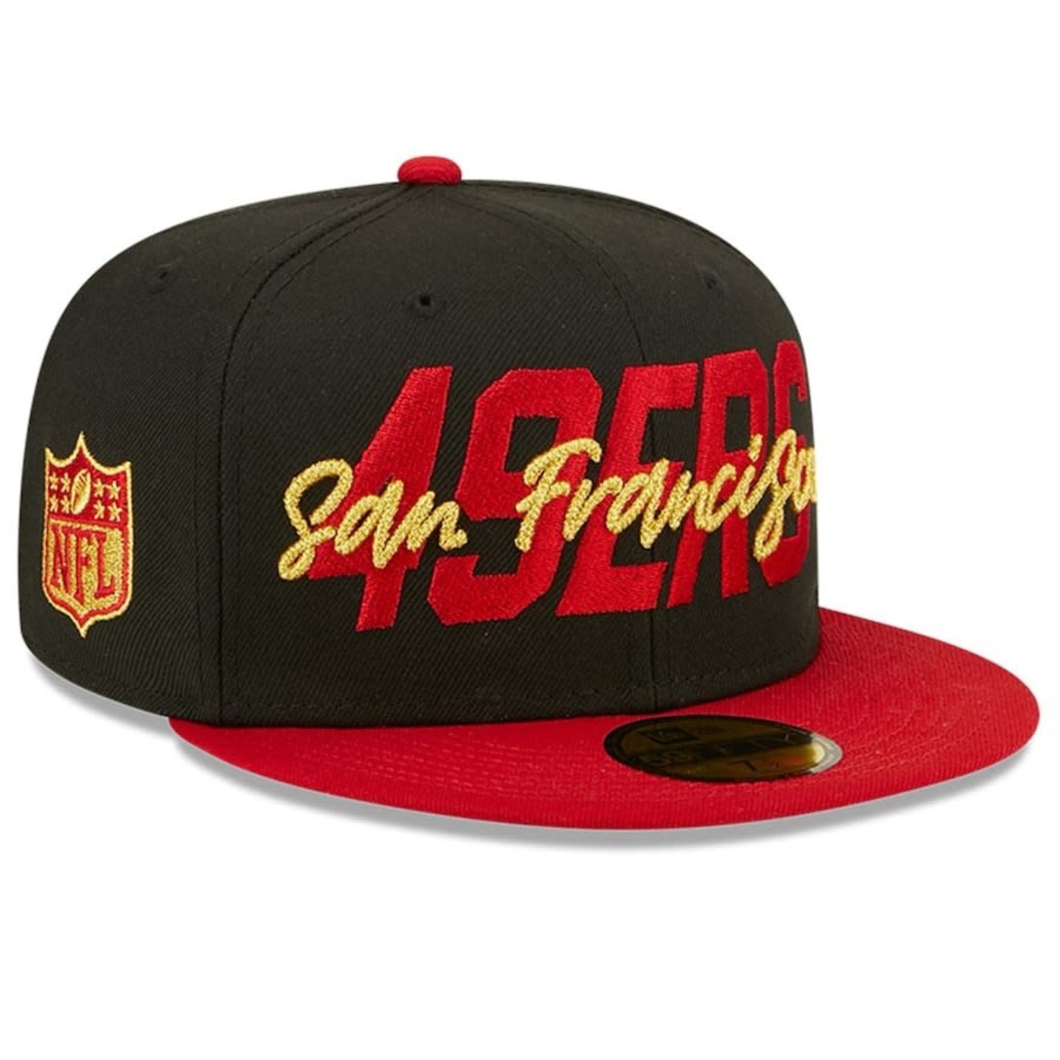 SF 49ers New Era 2022 NFL Draft Official On-Stage Black/Red - The