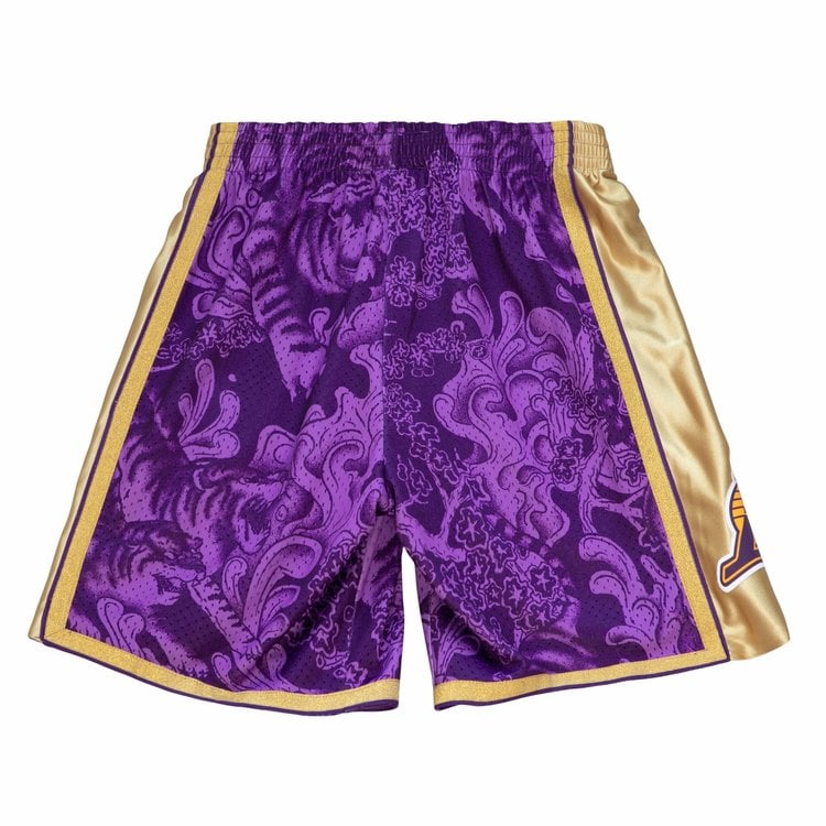 Mitchell and Ness Lakers M&N Men's NBA CNY 4.0 Swingman Purple Shorts
