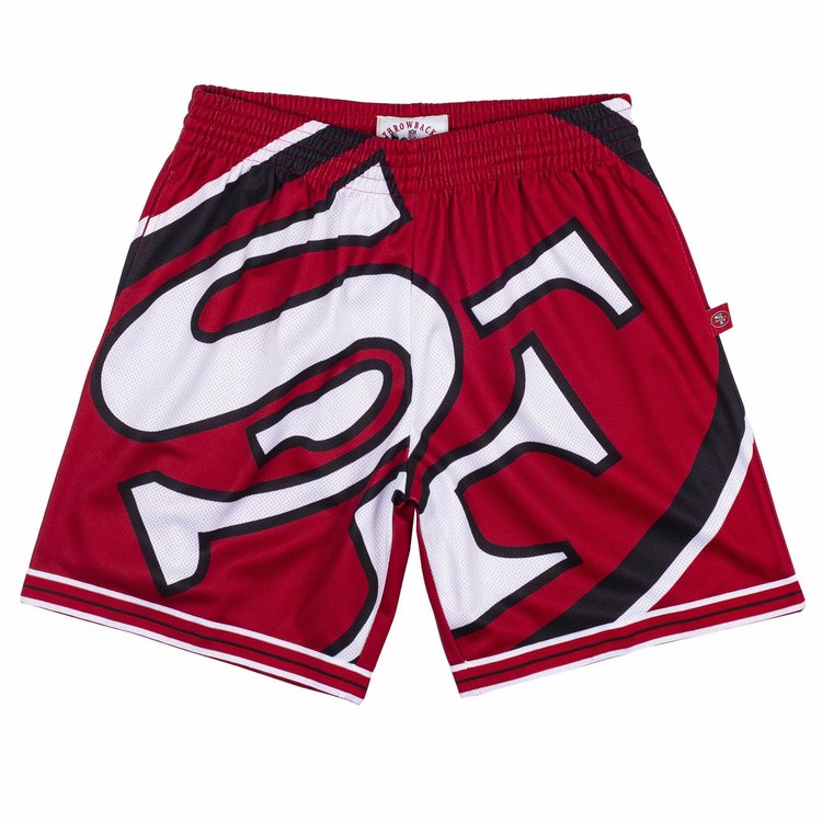 Mitchell and Ness 49ers M&N Men's Big Face Shorts