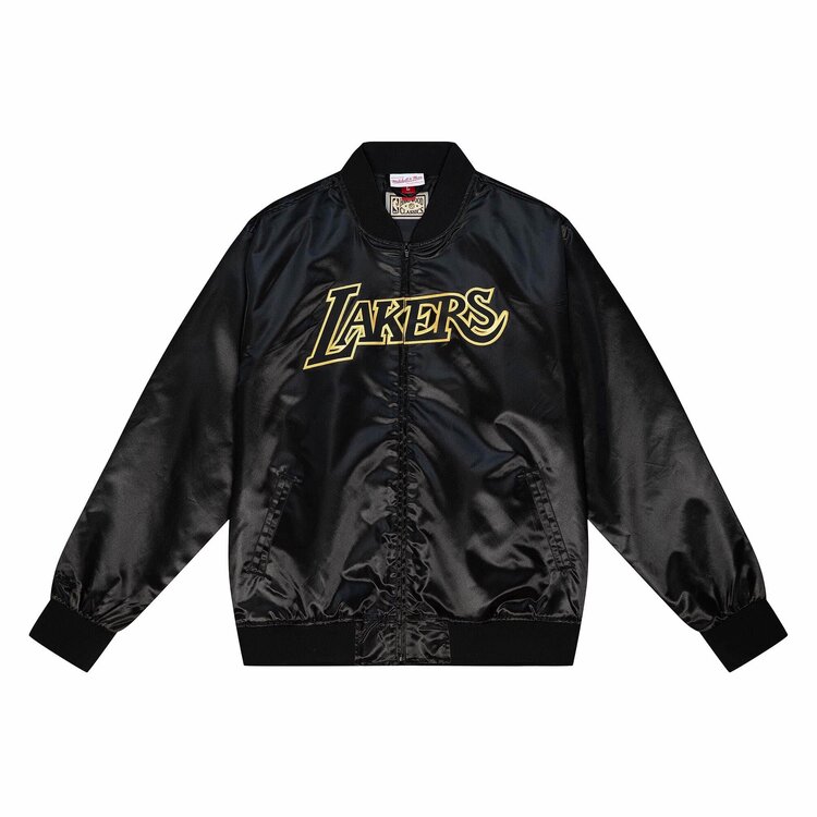 Mitchell and Ness LA Lakers M&N Big Face 4.0 Satin Jacket Black