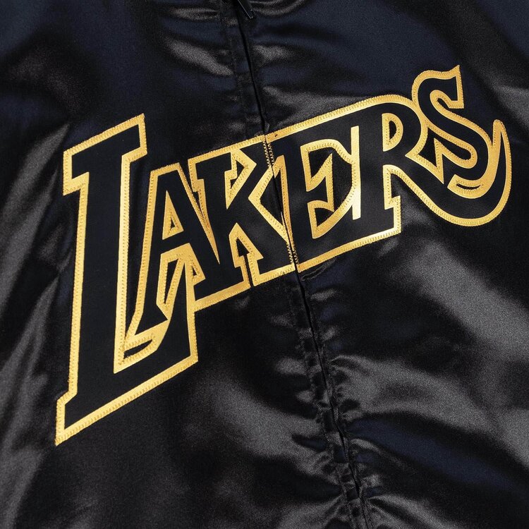 Mitchell and Ness LA Lakers M&N Big Face 4.0 Satin Jacket Black
