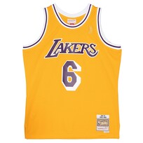 Mitchell and Ness LA Lakers M&N Men's 1996 Eddie Jones #6 Swingman Jersey Gold