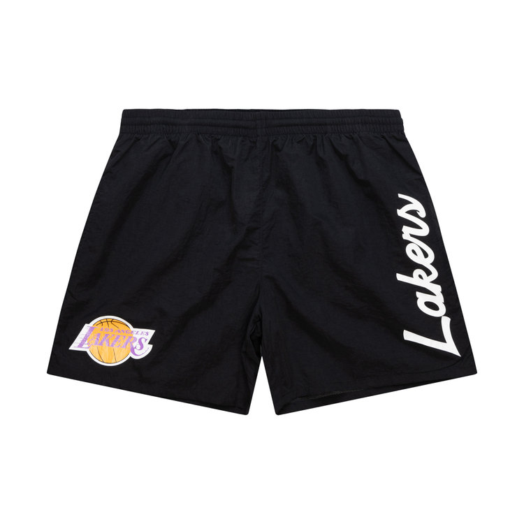 Mitchell and Ness Lakers M&N Men's Team Essentials Nylon Shorts Black
