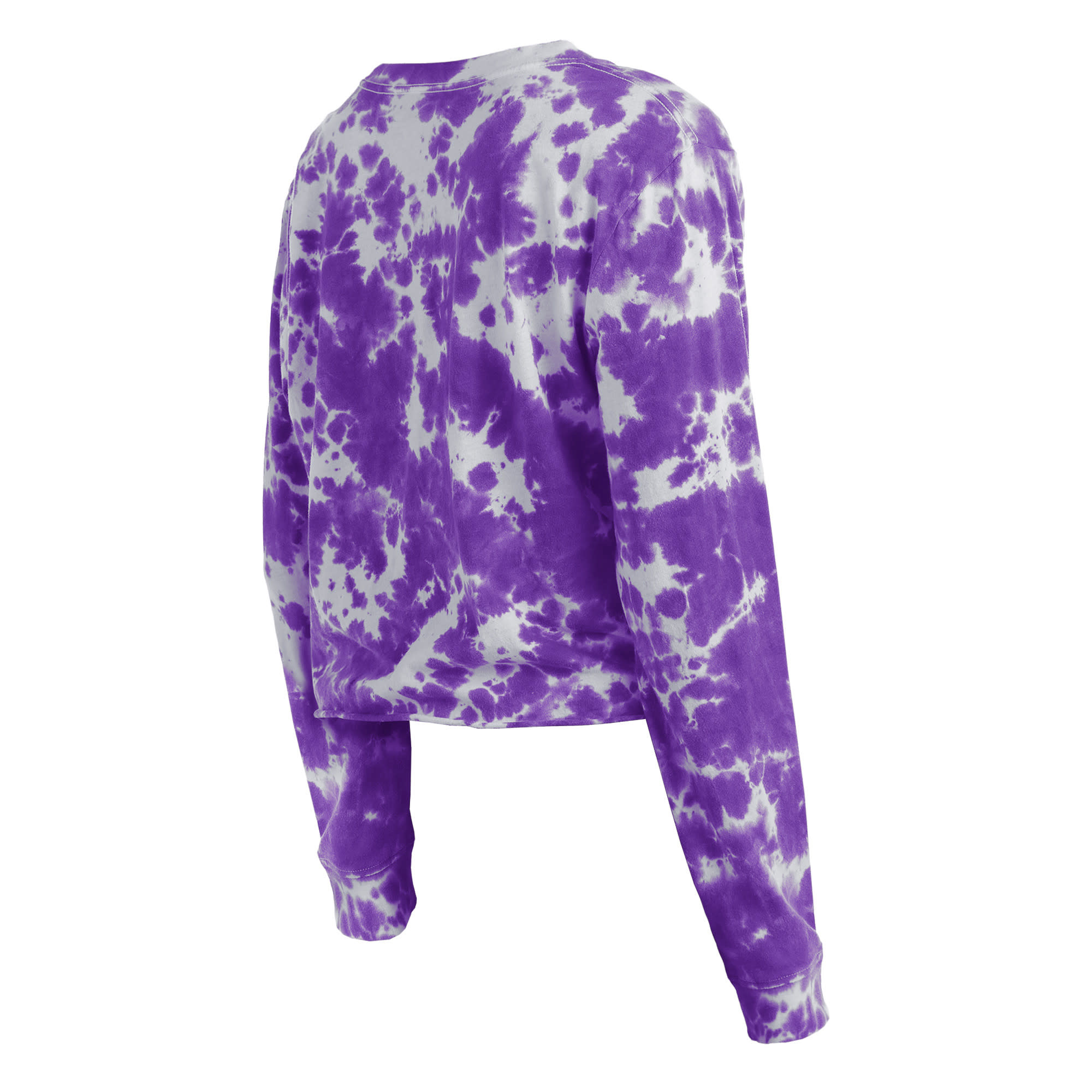 LA Lakers W NE Purple Tie Dye L/S Crop - The Locker Room of Downey