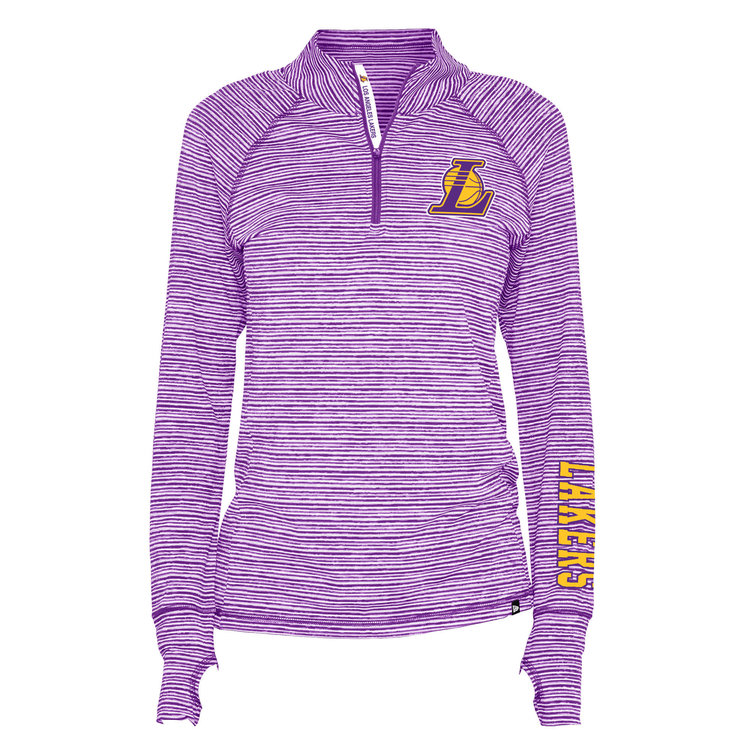 New Era LA Lakers W NE Purple Space Dye 1/4 Zip L/S