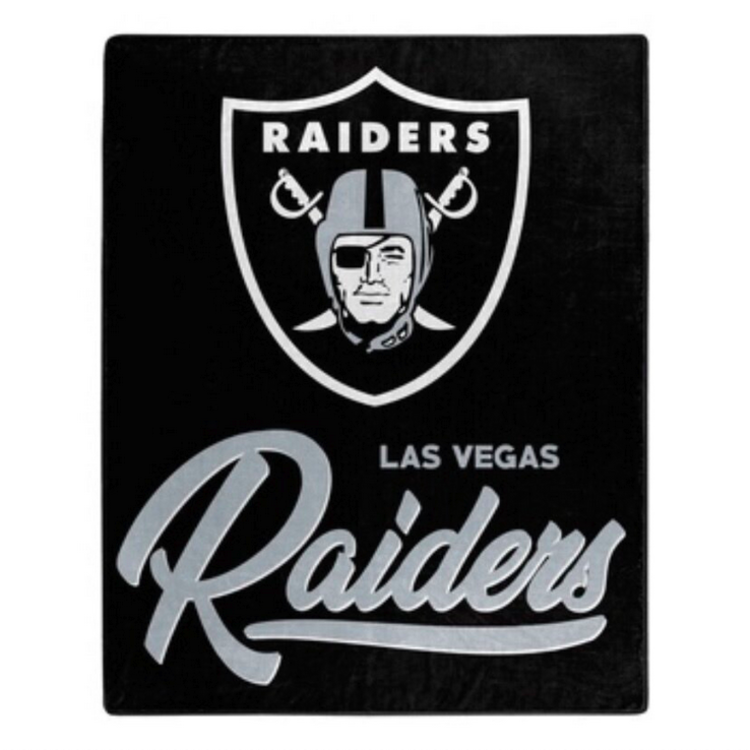 Northwest Raiders Signature Plush Raschel Throw Blanket 50x60