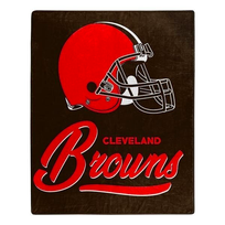 Northwest Browns Signature Plush Raschel Throw Blanket 50x60