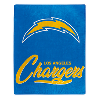 Northwest Chargers Signature Plush Raschel Throw Blanket 50x60