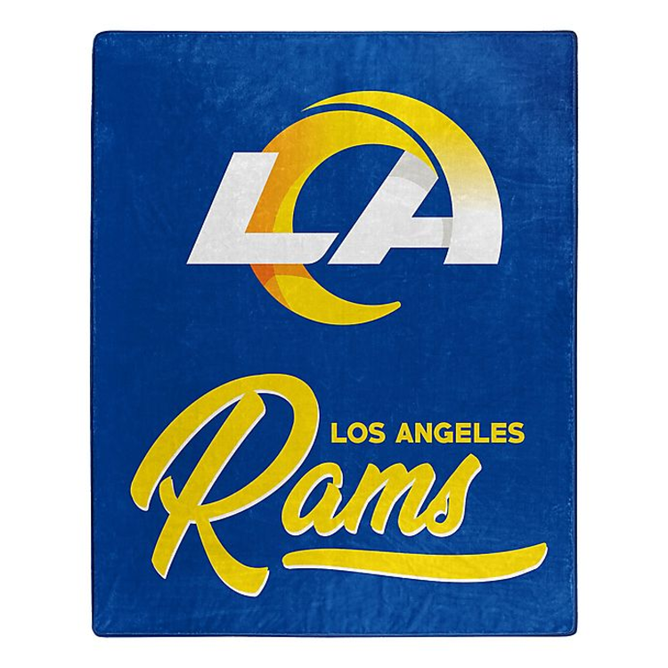 Northwest Rams Signature Plush Raschel Throw Blanket 50x60