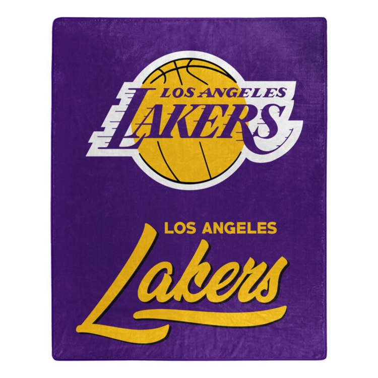 Northwest Lakers Signature Plush Raschel Throw Blanket 50x60