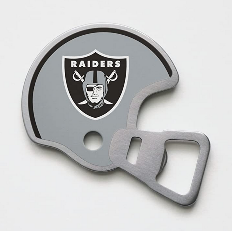 You The Fan Season Opener Helmet Magnetic Stainless Steel Bottle Opener - Raiders