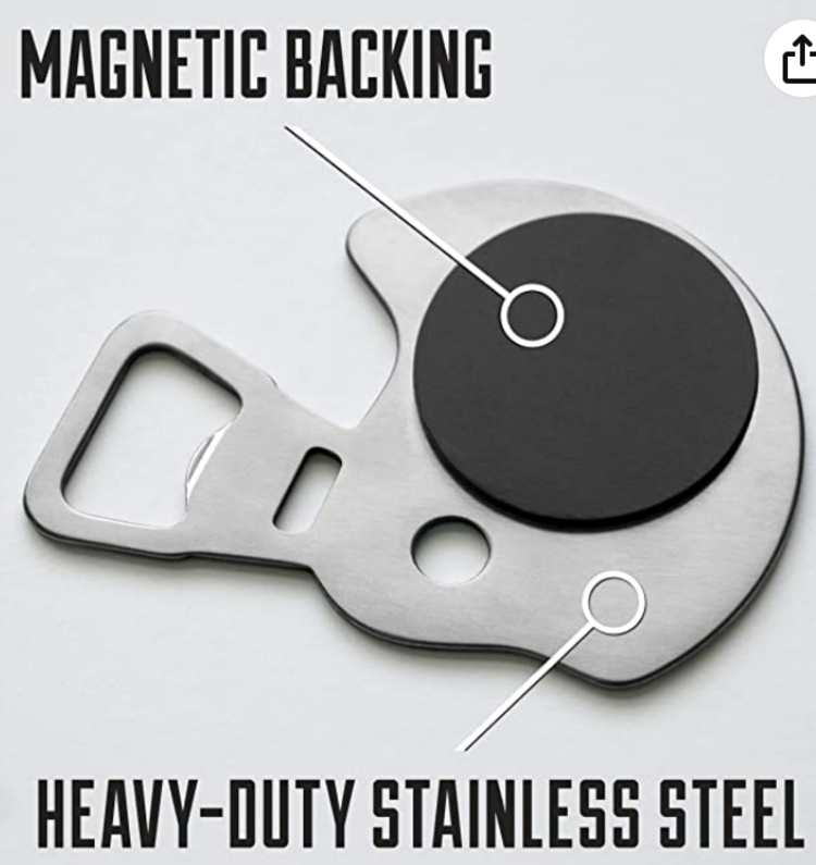 You The Fan Season Opener Helmet Magnetic Stainless Steel Bottle Opener - Raiders