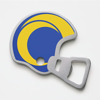 You The Fan Season Opener Helmet Magnetic Stainless Steel Bottle Opener - LA Rams