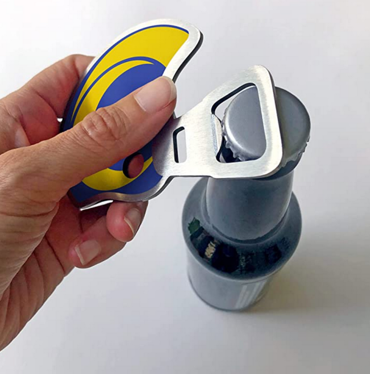 You The Fan Season Opener Helmet Magnetic Stainless Steel Bottle Opener - LA Rams