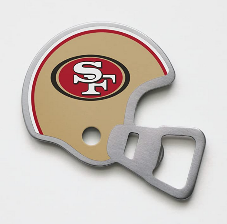 You The Fan Season Opener Helmet Magnetic Stainless Steel Bottle Opener - 49ers