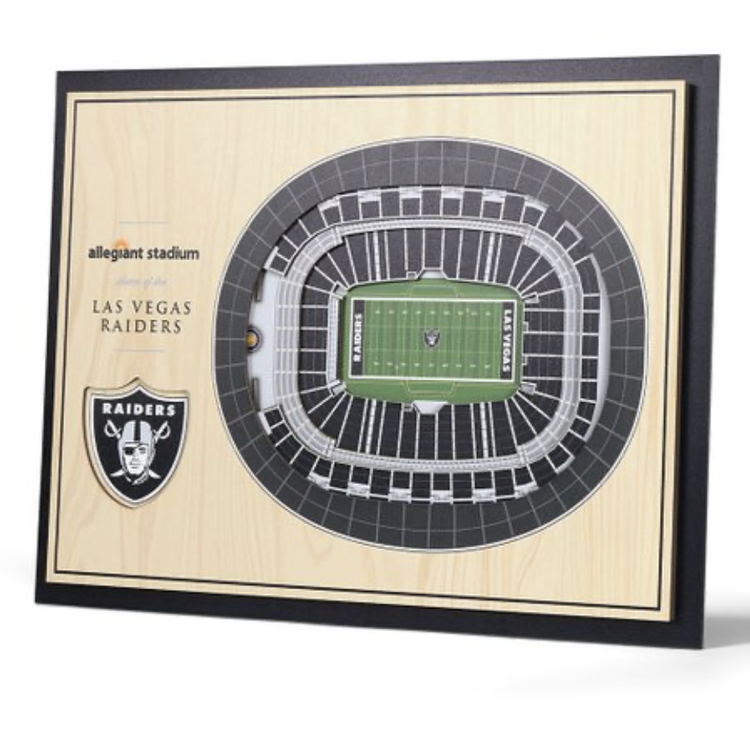 You The Fan NFL Las Vegas Raiders Stadium View 5-Layer Wall Art