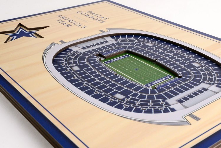 You The Fan NFL Dallas Cowboys Stadium View 5-Layer Wall Art