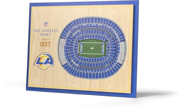 You The Fan NFL LA Rams Stadium View 5-Layer Wall Art