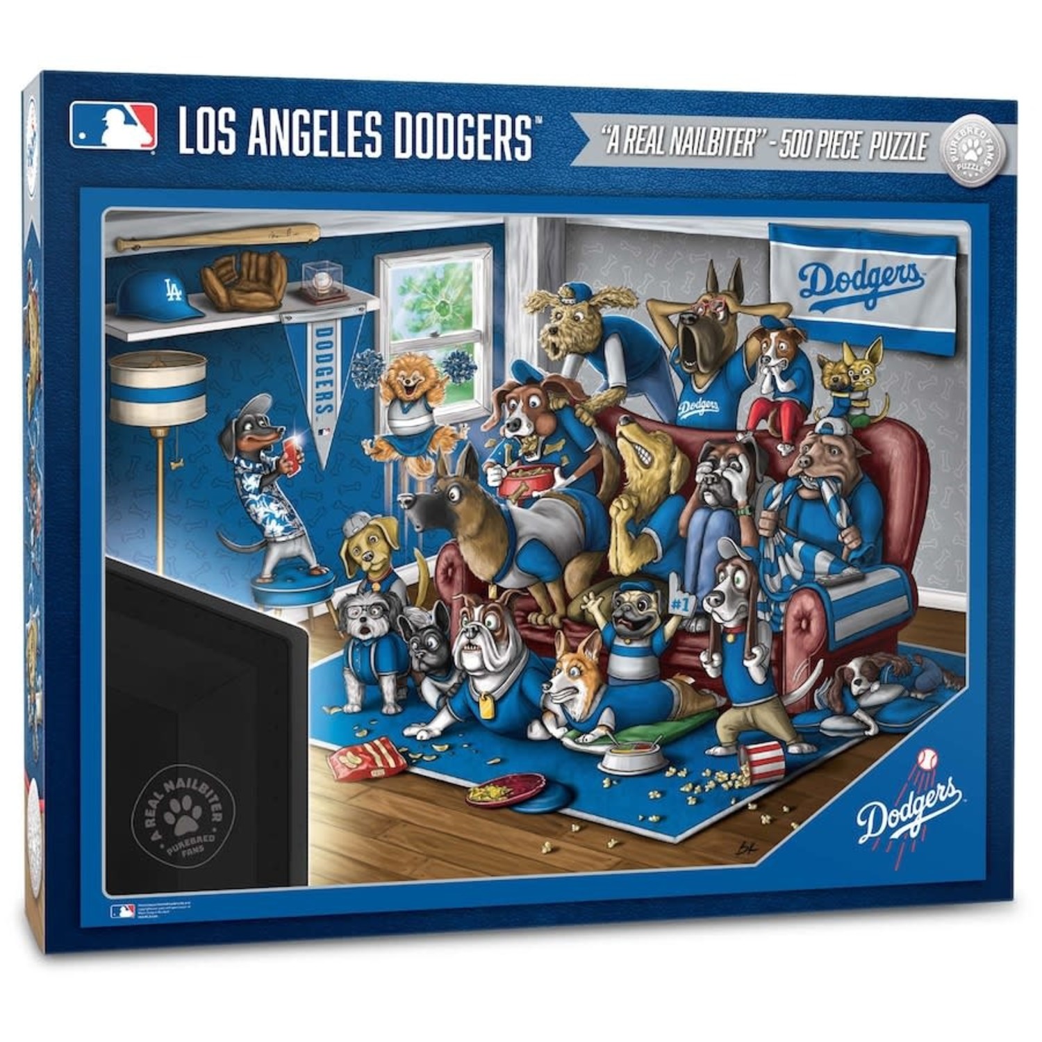 Puzzle 500 pcs - Purebred Fans A Real Nailbiter - LA Dodgers - The