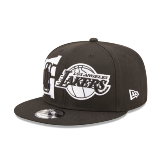 NBA Los Angeles Lakers Low Big Face HWC Snapback Hat Black and