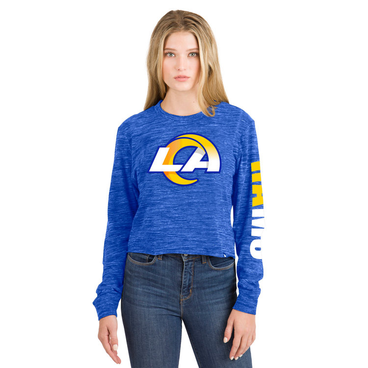 New Era LA Rams W NE Royal Space Dye L/S Crop