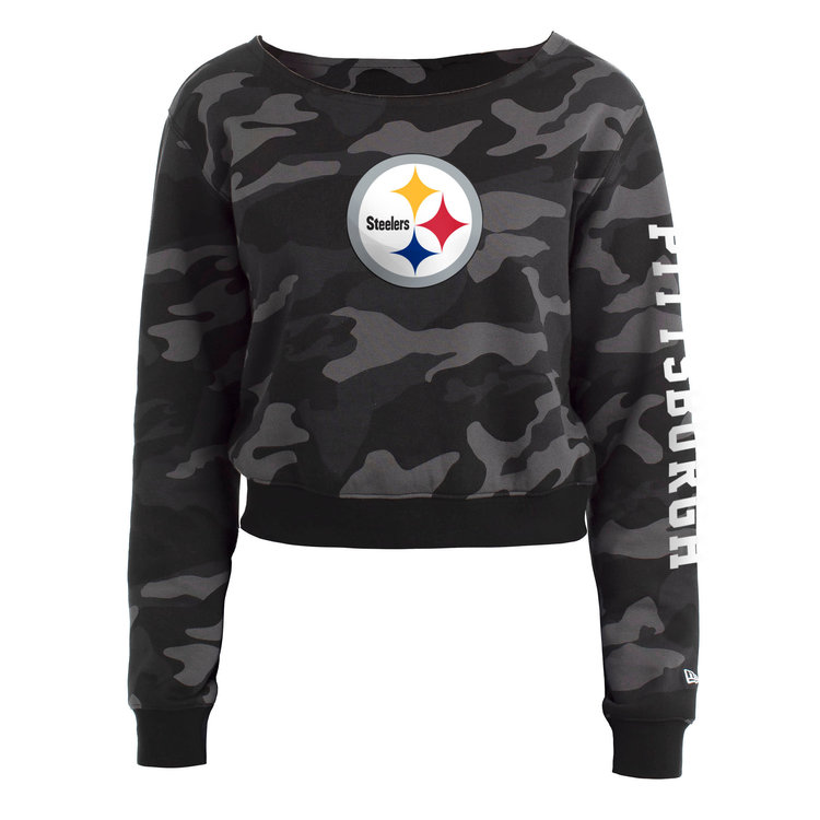 New Era Steelers W NE Black Camo P/O Crop