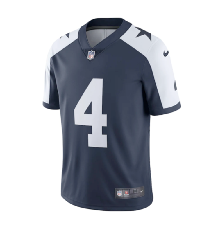 Nike Dallas Cowboys Men's Nike Dak Prescott #4 Alt Navy White Limited Jersey
