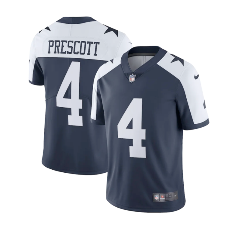 Nike Dallas Cowboys Men's Nike Dak Prescott #4 Alt Navy White Limited Jersey