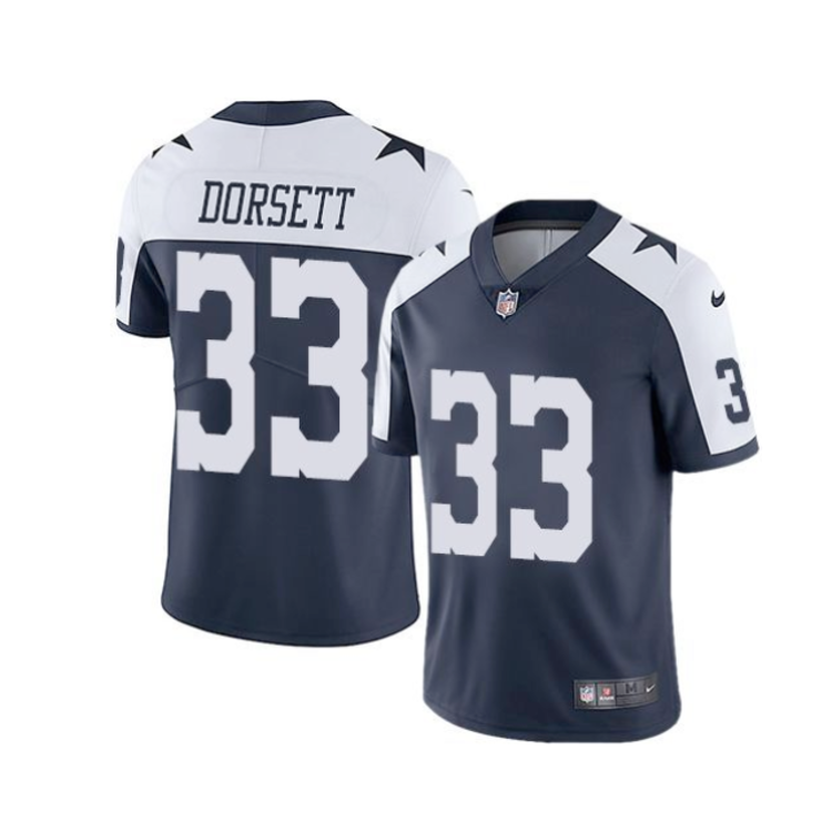 Nike Dallas Cowboys Men's Nike Tony Dorett #33 Alt Navy White Limited Jersey