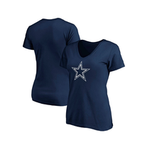 Fanatics Cowboys W Cotton Primary Logo Navy S/S V-Neck