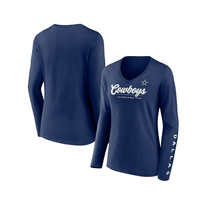 Fanatics Cowboys W's Drive Forward Navy L/S V-Neck