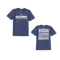 Fanatics Cowboys M Stats Navy S/S Tee