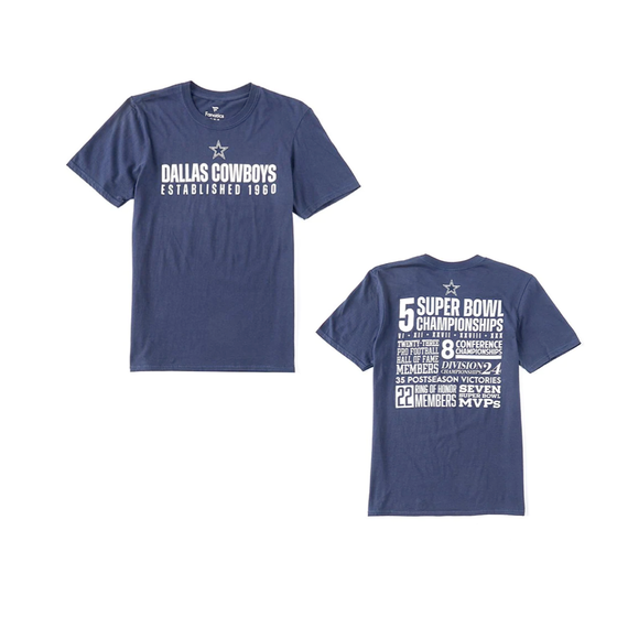 Cowboys 2023 White Stats S/S Tee - The Locker Room of Downey