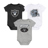 NFL Raiders Newborn Game On 3-Piece Creeper Set