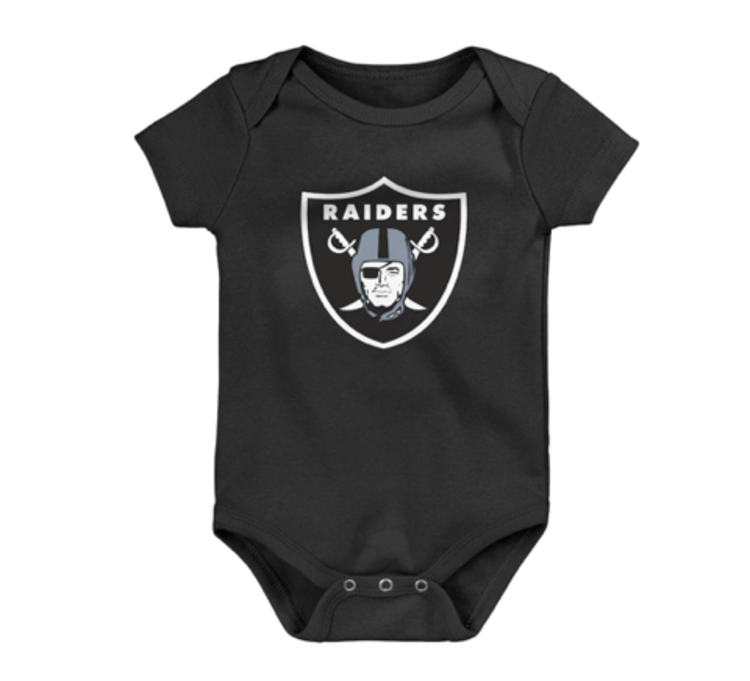 NFL Raiders Newborn Game On 3-Piece Creeper Set