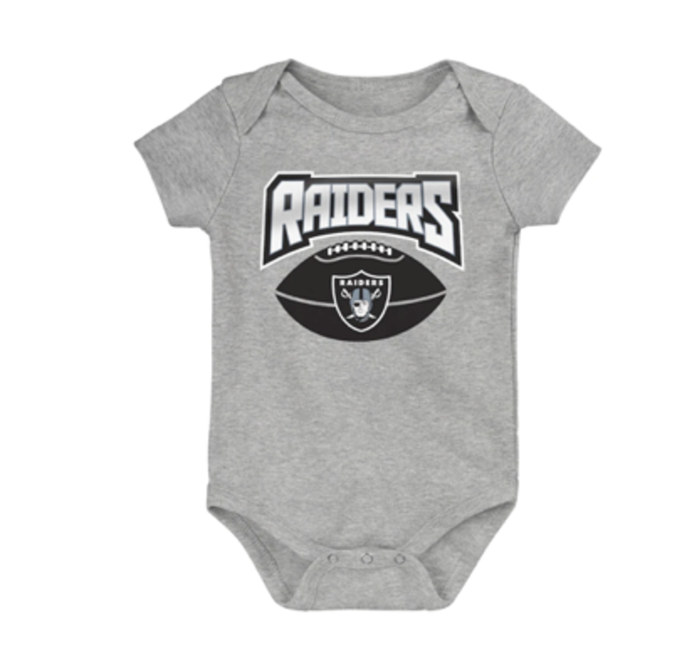 NFL Raiders Newborn Game On 3-Piece Creeper Set