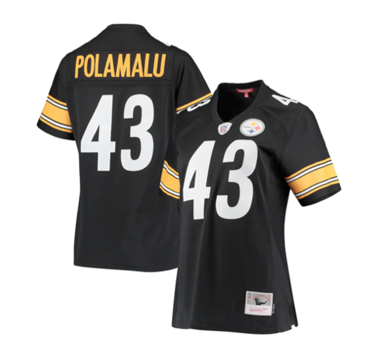 Mitchell and Ness NFL Steelers Women's Mitchell & Ness Troy Polamalu #43 Jersey Black