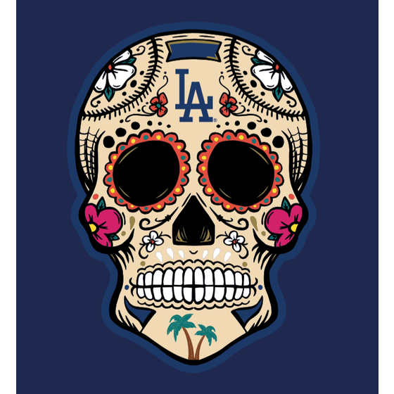 New Era Los Angeles Dodgers Men's Black Sugar Skull T-Shirt 21 Blk / L