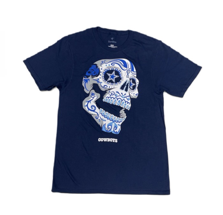 Fanatics Cowboys M Sugar Skull Navy Tee