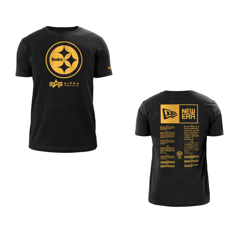 New Era Steelers NE M Alpha Black T-Shirt