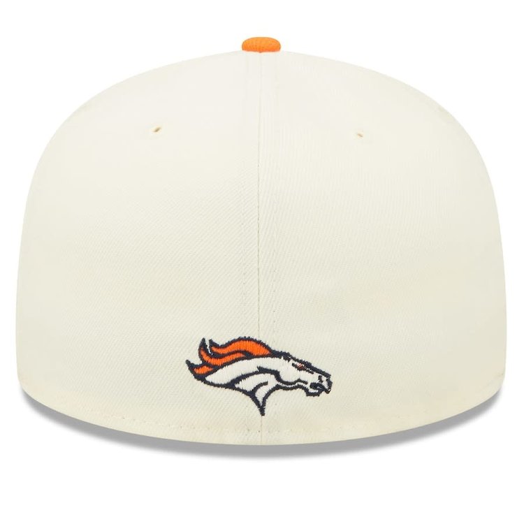 New Era Broncos 2022 NFL Sideline Cream/Orange