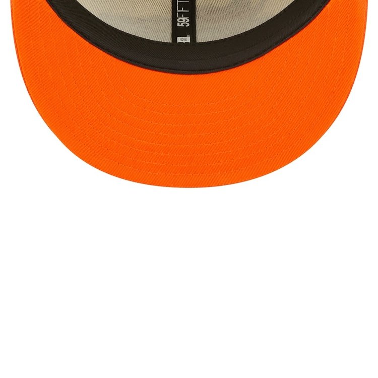 New Era Broncos 2022 NFL Sideline Cream/Orange