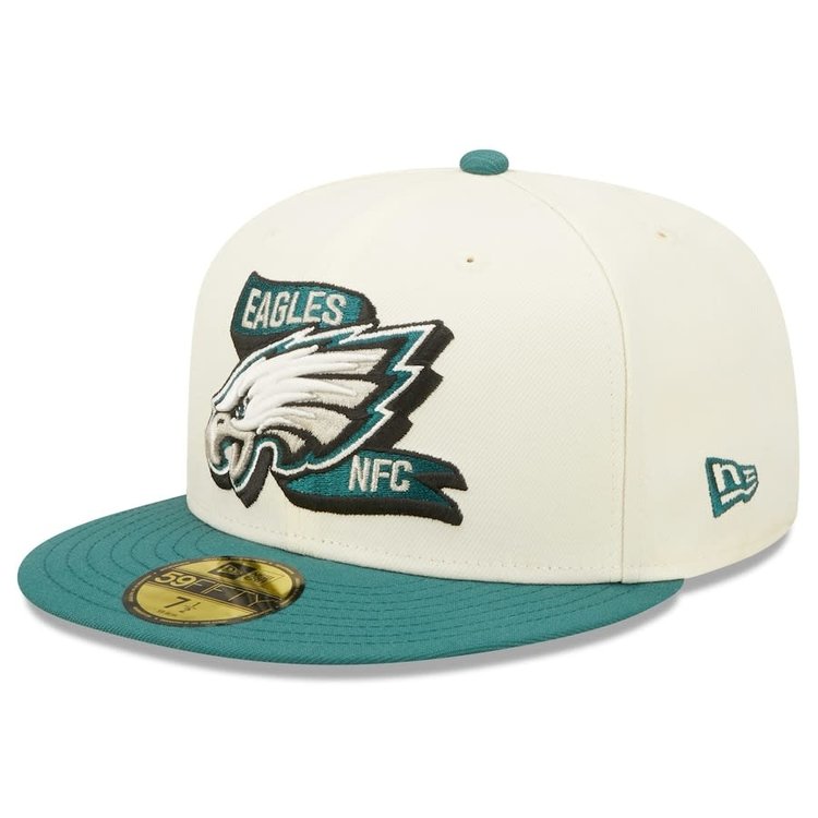 New Era Eagles 2022 NFL Sideline Cream/Green